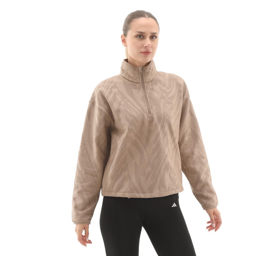 adidas Aop Polarfleece Kadın Sweatshirt Krem adidas Aop Polarfleece Kadın Sweatshirt Krem