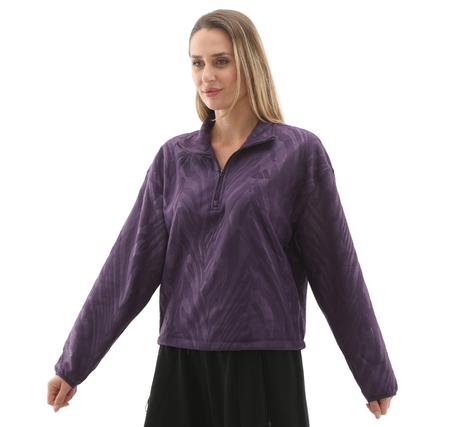 adidas Aop Polarfleece Kadın Sweatshirt Mor adidas Aop Polarfleece Kadın Sweatshirt Mor