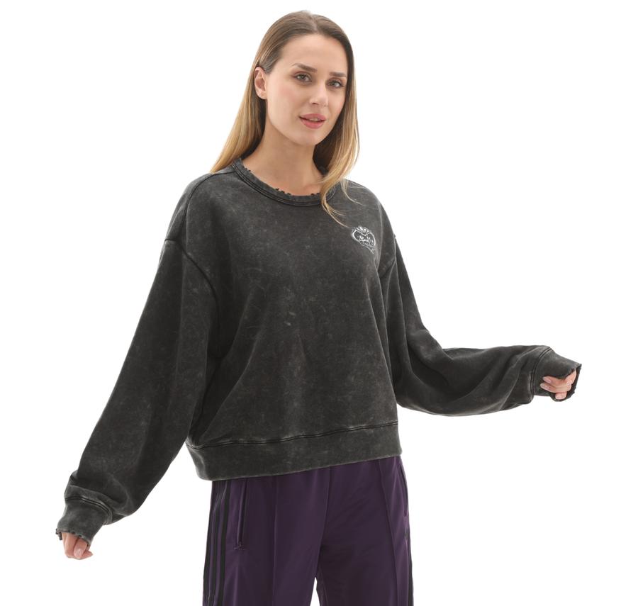 adidas Buffy Crew Kadın Sweatshirt Siyah adidas Buffy Crew Kadın Sweatshirt Siyah