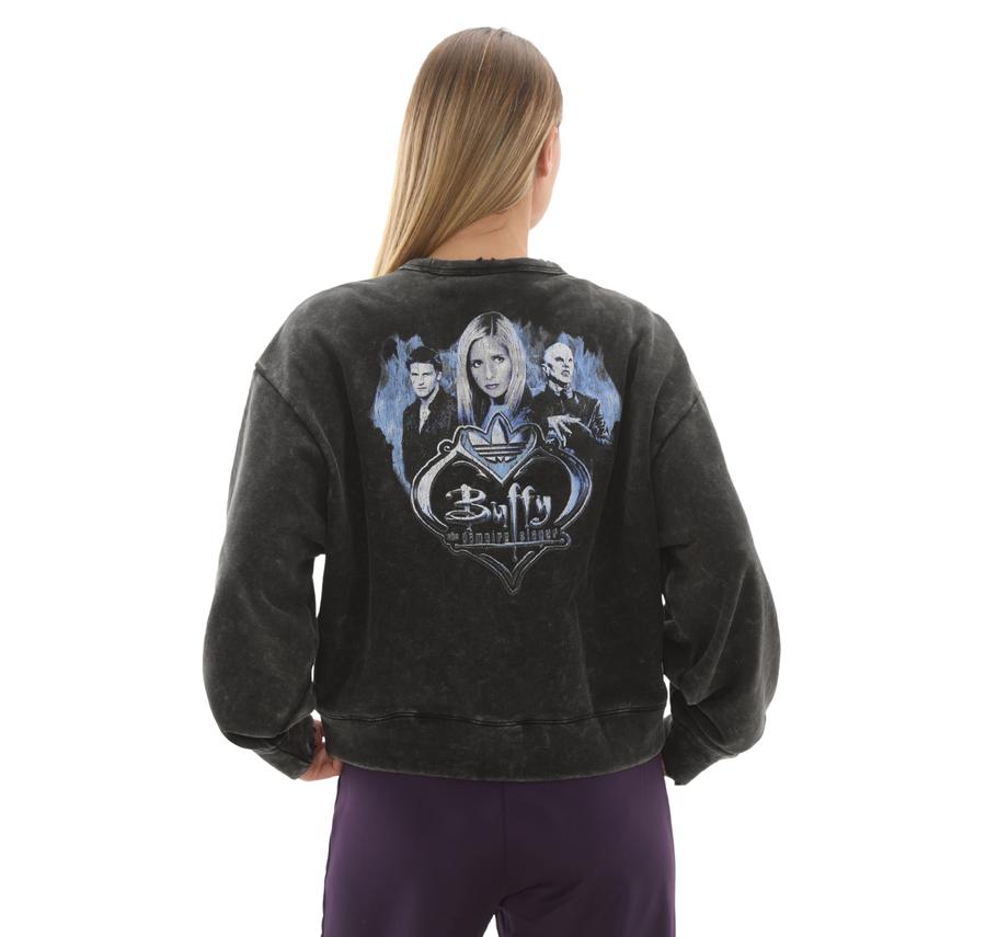 adidas Buffy Crew Kadın Sweatshirt Siyah adidas Buffy Crew Kadın Sweatshirt Siyah