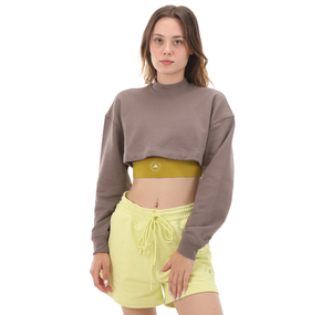 adidas By Stella Mccartney Asmc Truecasuals Cropped Kadın Sweatshirt Gri