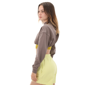adidas By Stella Mccartney Asmc Truecasuals Cropped Kadın Sweatshirt Gri