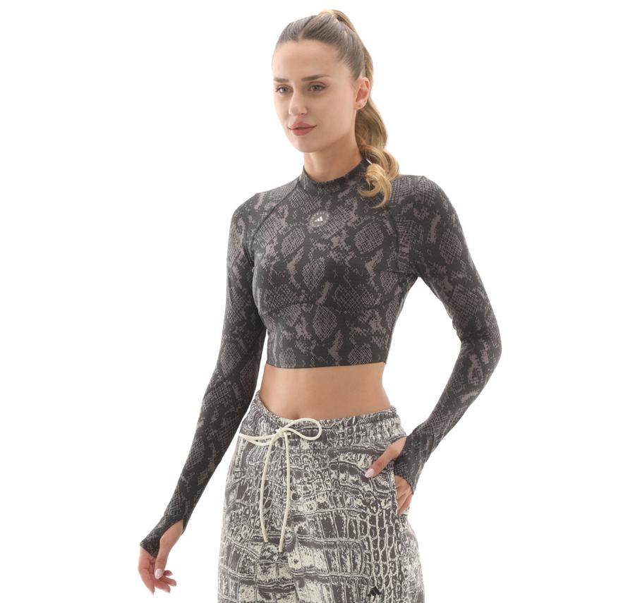 adidas By Stella Mccartney Training Longsleeve Kadın T-Shirt Gri adidas By Stella Mccartney Training Longsleeve Kadın T-Shirt Gri