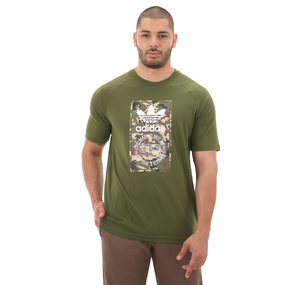 adidas Camo Tongue Tee Erkek T-Shirt Yeşil