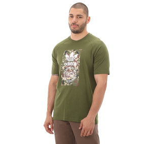 adidas Camo Tongue Tee Erkek T-Shirt Yeşil
