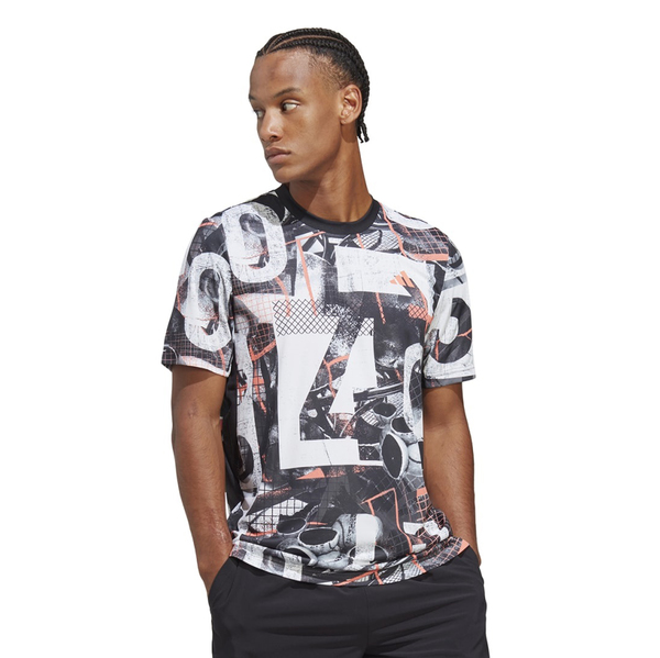 adidas Club Graph Tee Erkek T-Shirt Gri