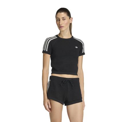 adidas Crochet Tee Kadın Sweatshirt Siyah