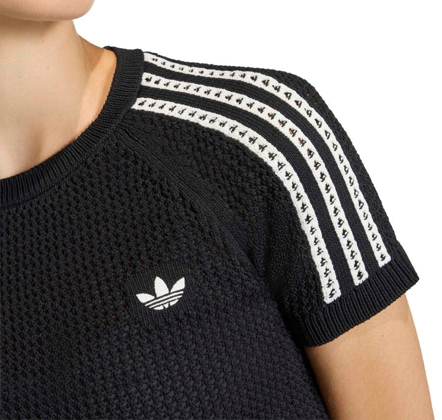 adidas Crochet Tee Kadın Sweatshirt Siyah adidas Crochet Tee Kadın Sweatshirt Siyah