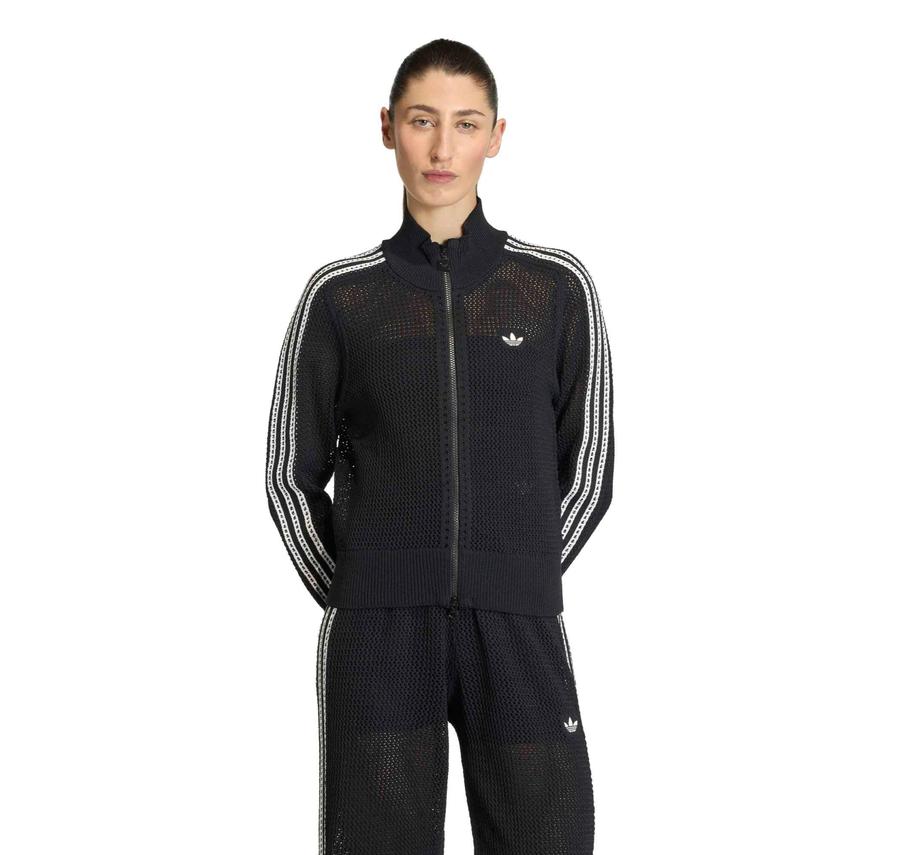 adidas Crochet Tt Kadın Ceket Siyah adidas Crochet Tt Kadın Ceket Siyah