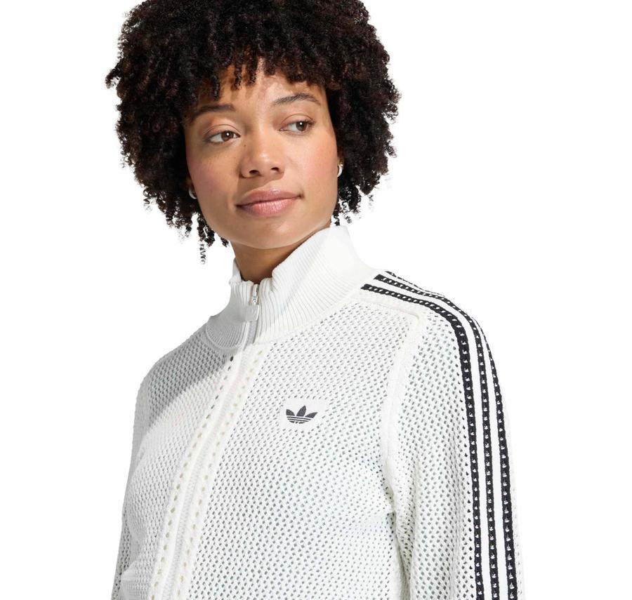 adidas Crochet Tt Kadın Ceket Beyaz adidas Crochet Tt Kadın Ceket Beyaz