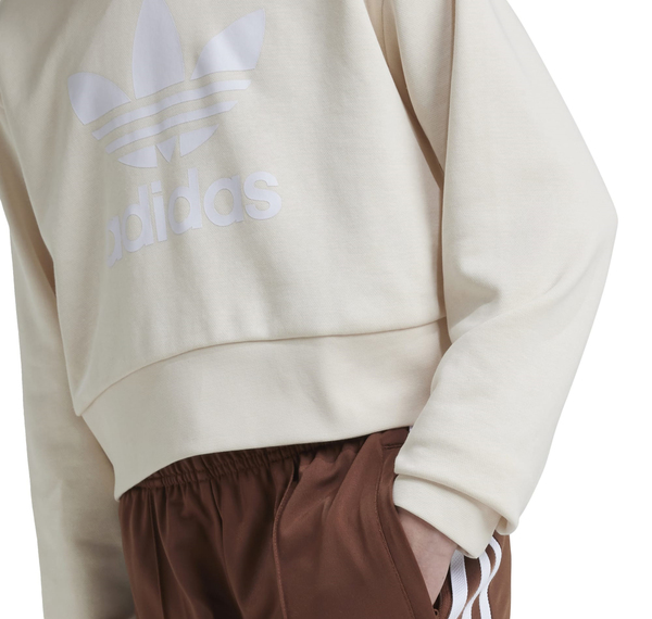 adidas Cropped Hoodıe Çocuk Sweatshirt Krem adidas Cropped Hoodıe Çocuk Sweatshirt Krem