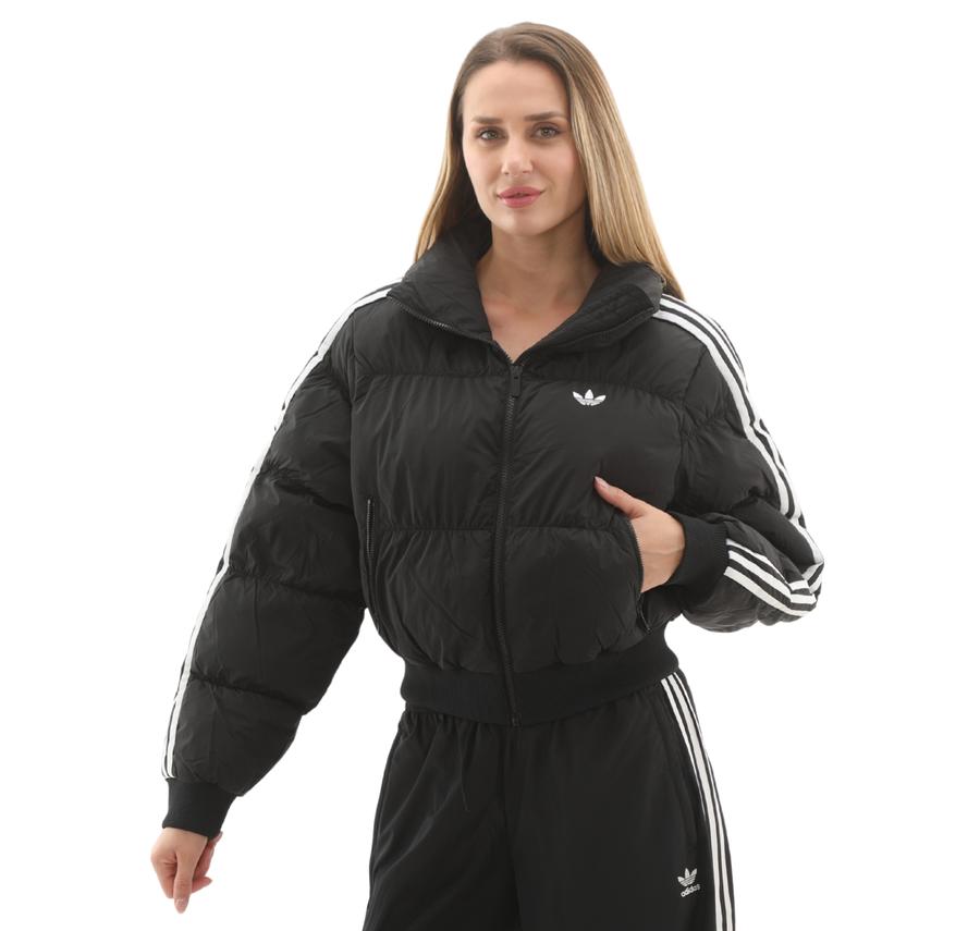 adidas Cropped Puff Kadın Mont Siyah adidas Cropped Puff Kadın Mont Siyah