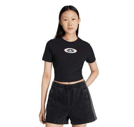 adidas Cut Out Rıb Tee Kadın T-Shirt Siyah
