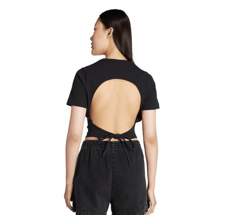 adidas Cut Out Rıb Tee Kadın T-Shirt Siyah