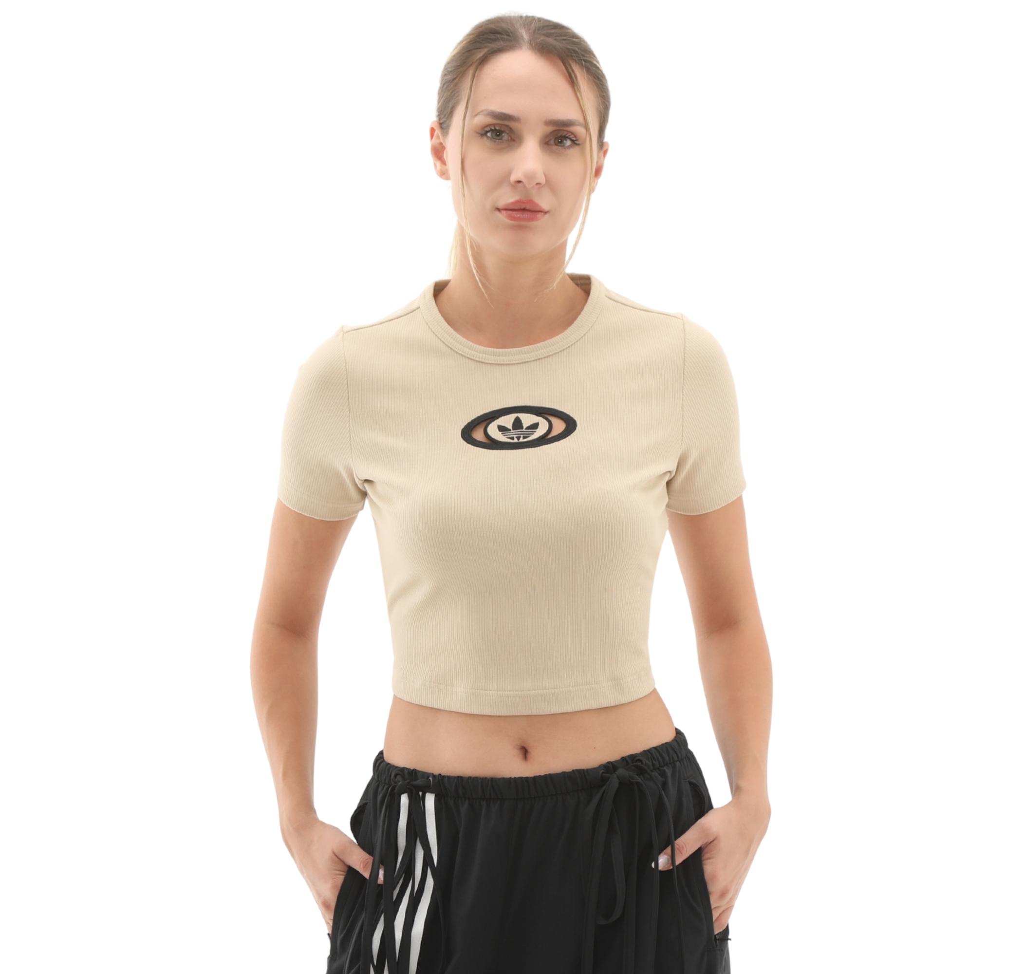 Женская футболка adidas Cut Out Rib Tee Krem