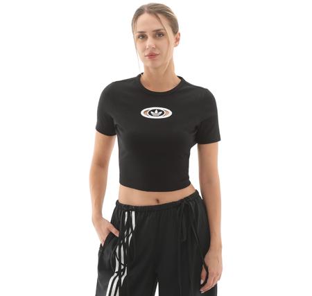 adidas Cut Out Rıb Tee Kadın T-Shirt Siyah adidas Cut Out Rıb Tee Kadın T-Shirt Siyah