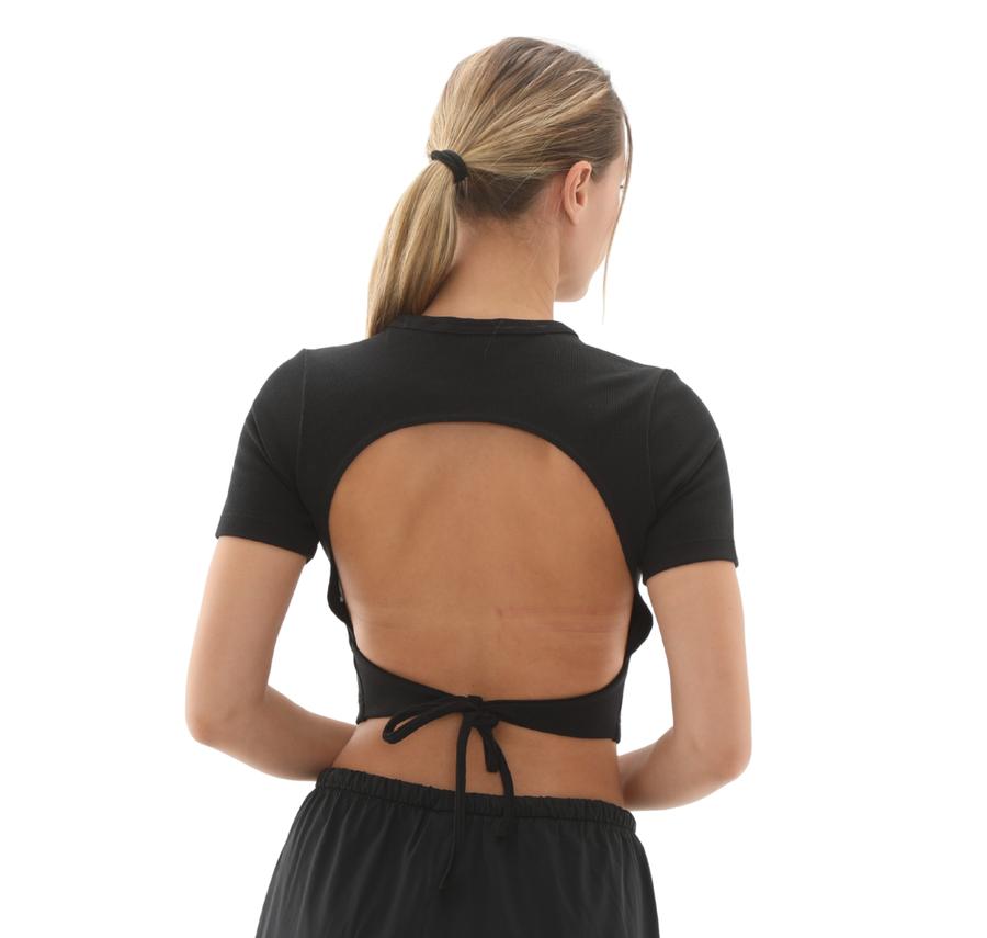 adidas Cut Out Rıb Tee Kadın T-Shirt Siyah adidas Cut Out Rıb Tee Kadın T-Shirt Siyah