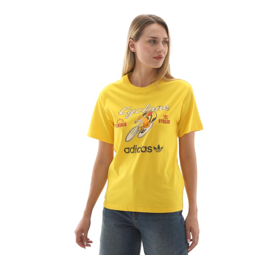 adidas Cyclone Tee Kadın T-Shirt Sarı adidas Cyclone Tee Kadın T-Shirt Sarı