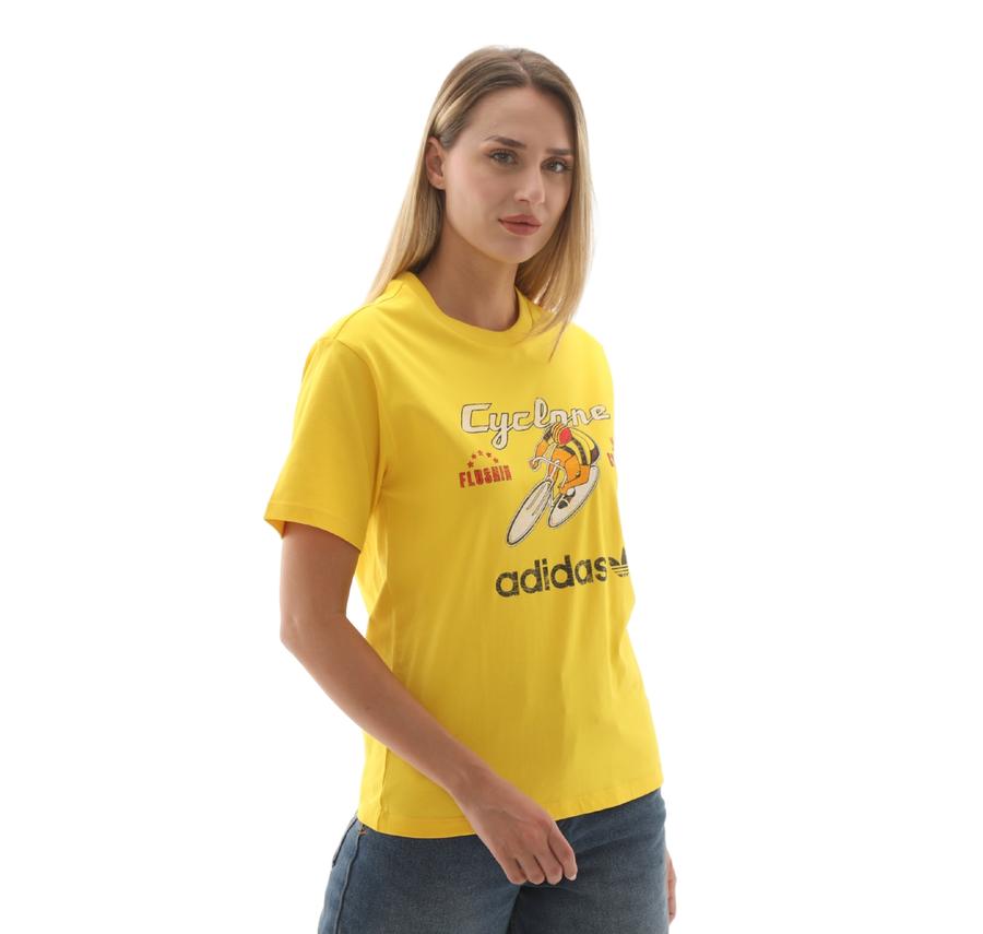 adidas Cyclone Tee Kadın T-Shirt Sarı adidas Cyclone Tee Kadın T-Shirt Sarı
