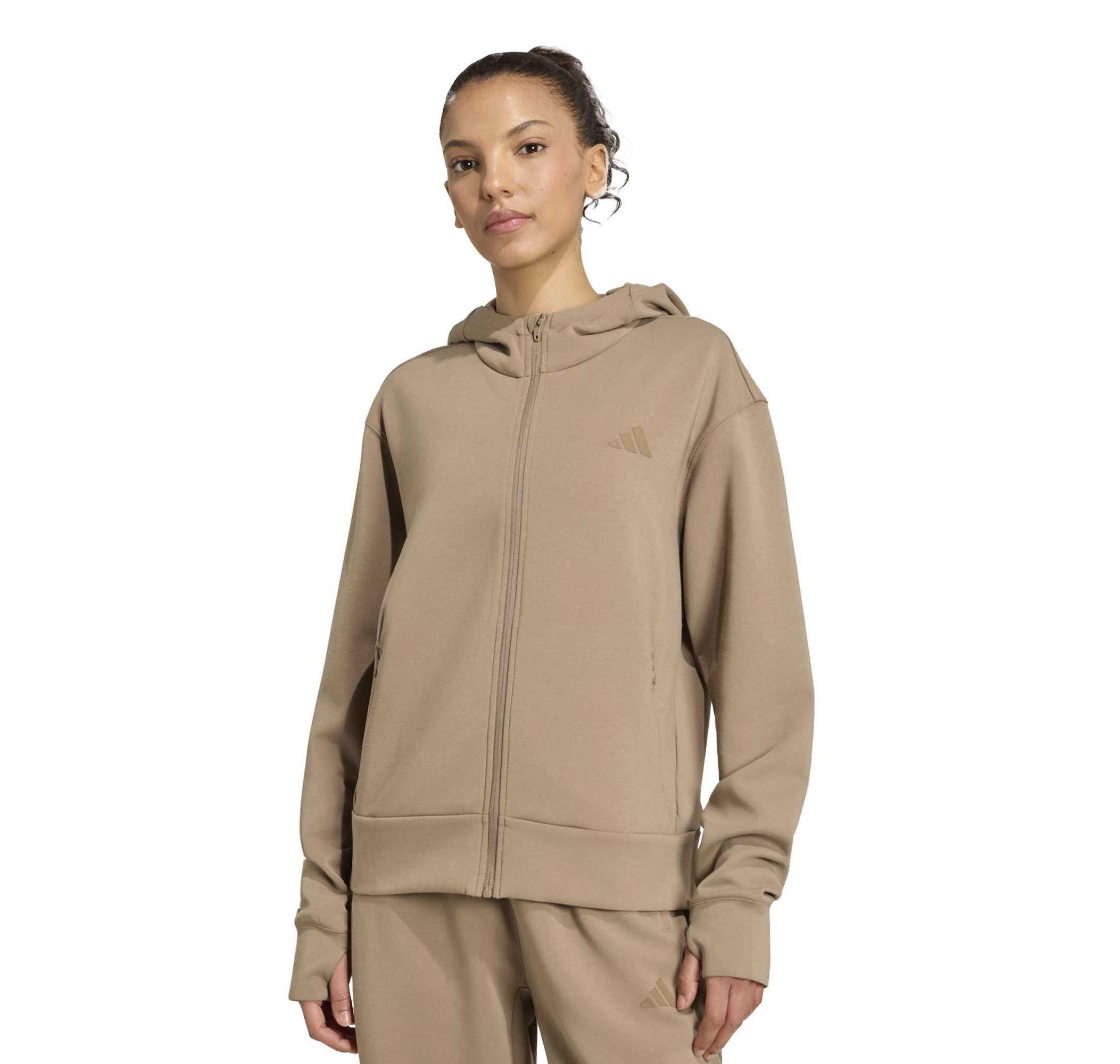 Женская куртка adidas D4T Fz Hoodie Sütlü