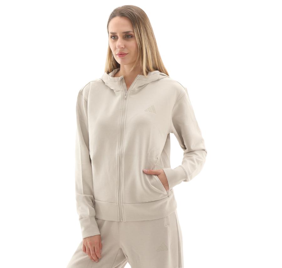 adidas D4T Fz Hoodıe Kadın Ceket Gri adidas D4T Fz Hoodıe Kadın Ceket Gri