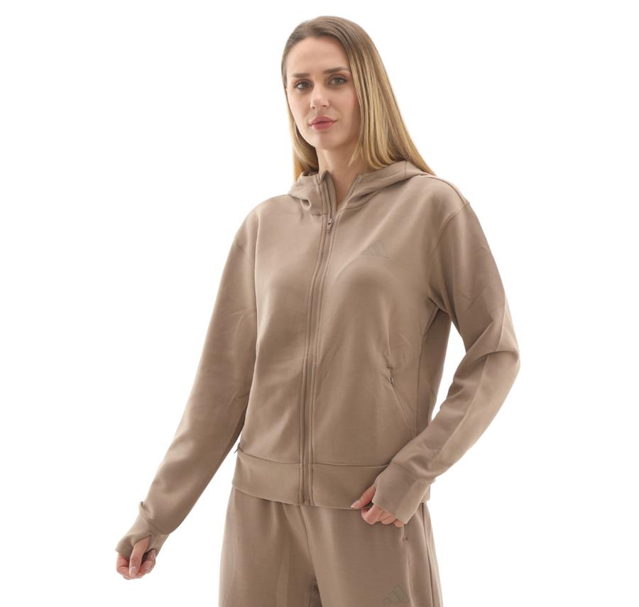 adidas D4T Fz Hoodıe Kadın Ceket Krem adidas D4T Fz Hoodıe Kadın Ceket Krem