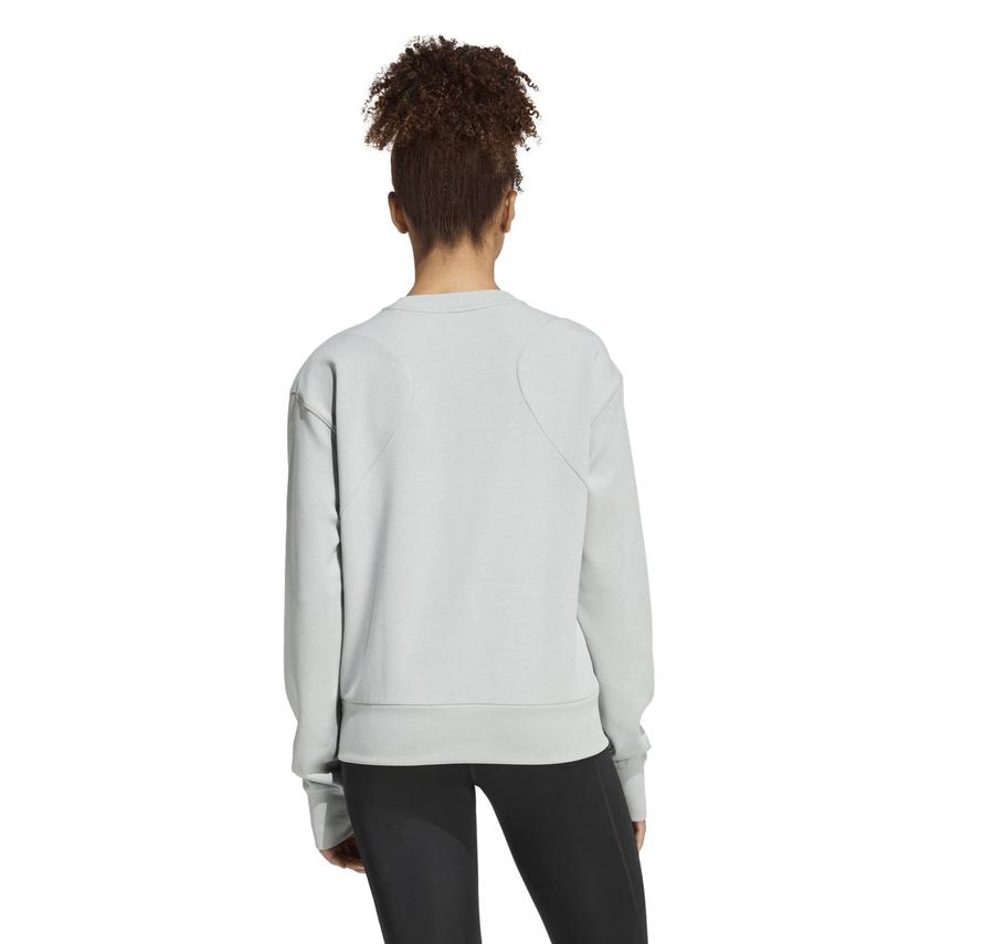 adidas D4T Knıt Crew Kadın Sweatshirt Gri adidas D4T Knıt Crew Kadın Sweatshirt Gri