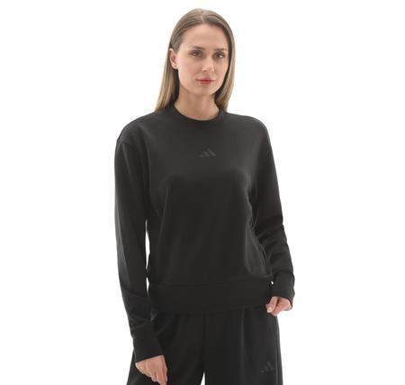 adidas D4T Knıt Crew Kadın Sweatshirt Siyah adidas D4T Knıt Crew Kadın Sweatshirt Siyah