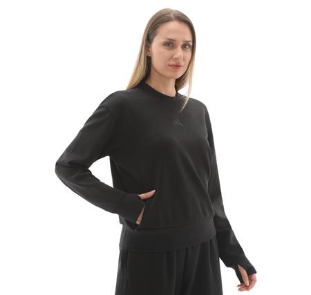 adidas D4T Knıt Crew Kadın Sweatshirt Siyah