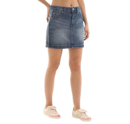 adidas Denım Mını Skt Kadın Elbise - Etek Mavi