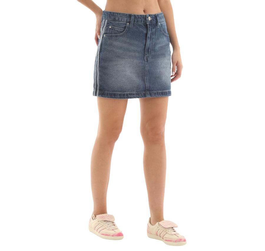 adidas Denım Mını Skt Kadın Elbise - Etek Mavi adidas Denım Mını Skt Kadın Elbise - Etek Mavi