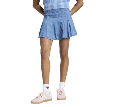 adidas Denım Skırt Kadın Elbise - Etek Mavi