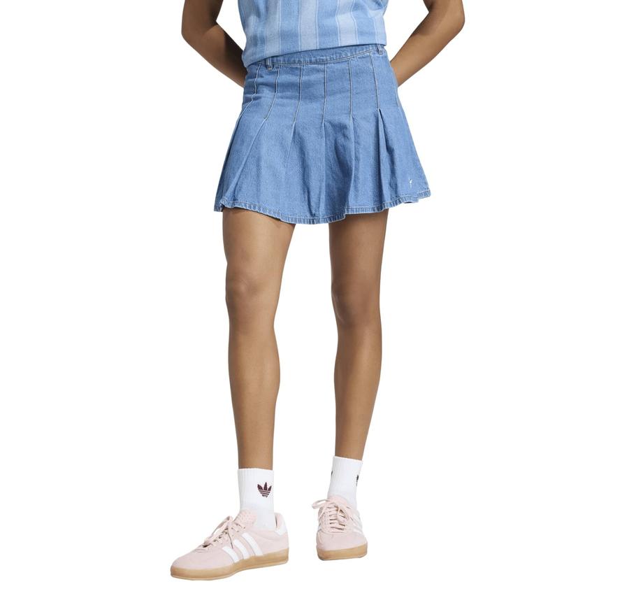 adidas Denım Skırt Kadın Elbise - Etek Mavi adidas Denım Skırt Kadın Elbise - Etek Mavi