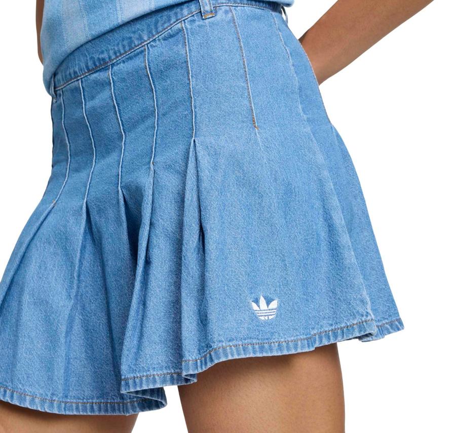 adidas Denım Skırt Kadın Elbise - Etek Mavi adidas Denım Skırt Kadın Elbise - Etek Mavi