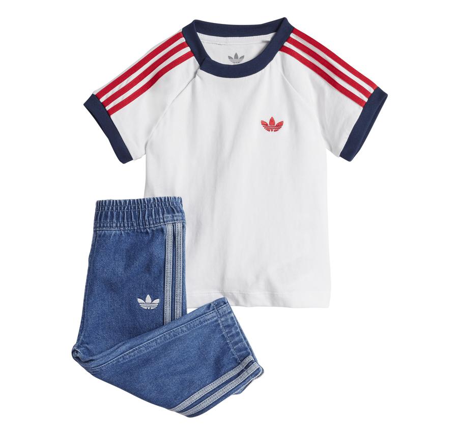 adidas Denım Tee Set Bebek T-Shirt Beyaz adidas Denım Tee Set Bebek T-Shirt Beyaz