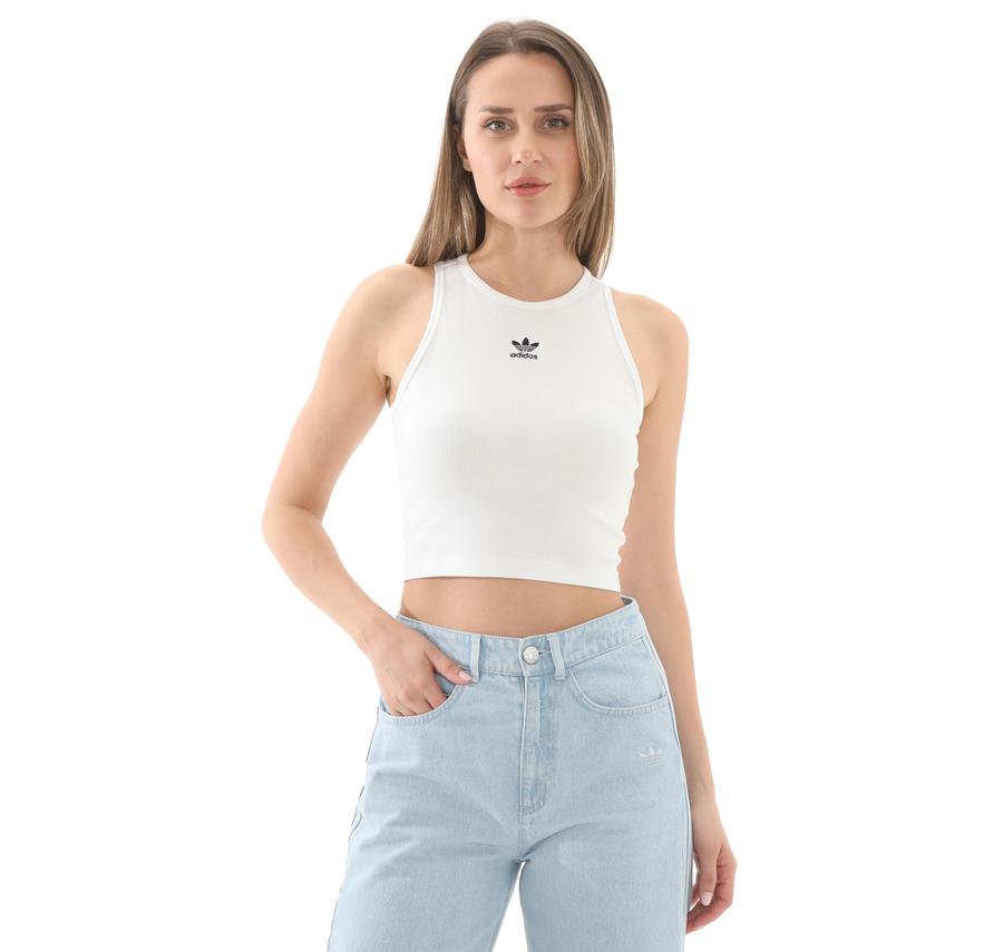 adidas Ess Rıb Tank Kadın T-Shirt Beyaz adidas Ess Rıb Tank Kadın T-Shirt Beyaz