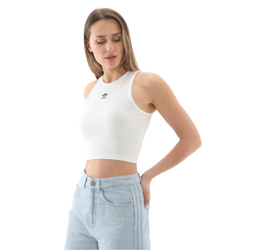 adidas Ess Rıb Tank Kadın T-Shirt Beyaz adidas Ess Rıb Tank Kadın T-Shirt Beyaz