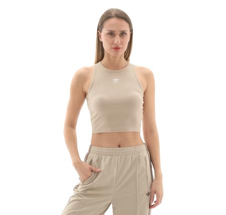 adidas Ess Rıb Tank Kadın T-Shirt Krem adidas Ess Rıb Tank Kadın T-Shirt Krem
