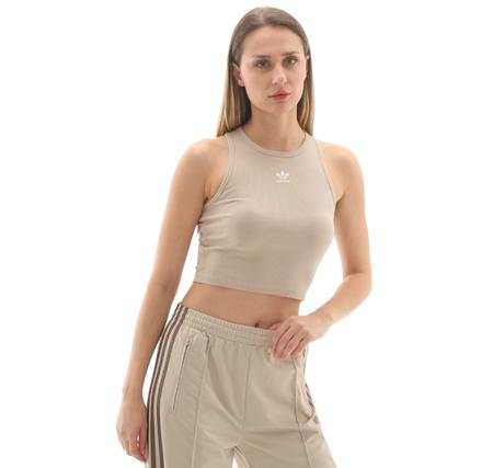 adidas Ess Rıb Tank Kadın T-Shirt Krem adidas Ess Rıb Tank Kadın T-Shirt Krem