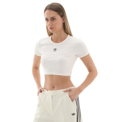 adidas Ess Rıb Tee Kadın T-Shirt Beyaz