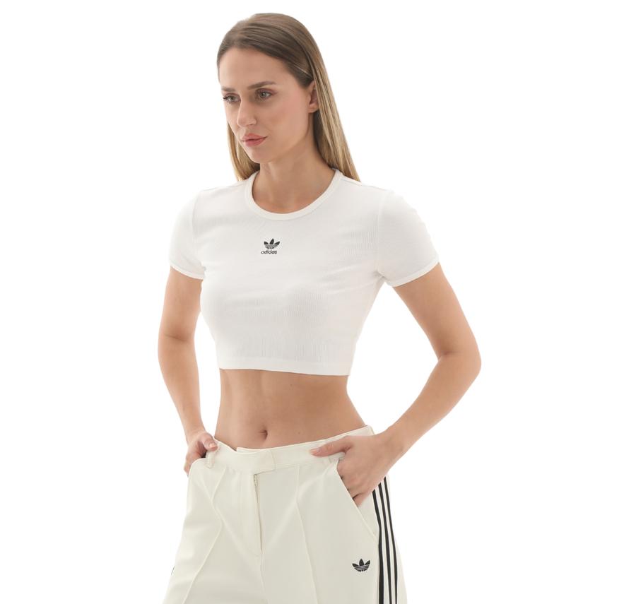adidas Ess Rıb Tee Kadın T-Shirt Beyaz adidas Ess Rıb Tee Kadın T-Shirt Beyaz