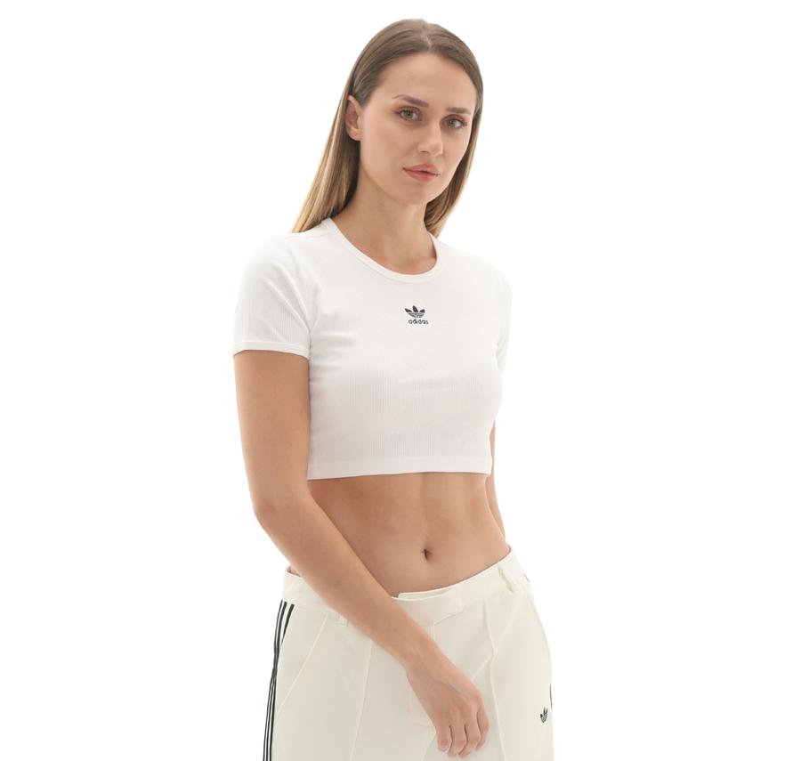 adidas Ess Rıb Tee Kadın T-Shirt Beyaz adidas Ess Rıb Tee Kadın T-Shirt Beyaz