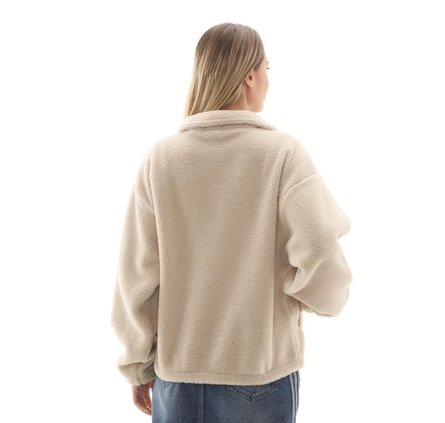 adidas Ess Teddy Jkt Kadın Ceket Krem adidas Ess Teddy Jkt Kadın Ceket Krem