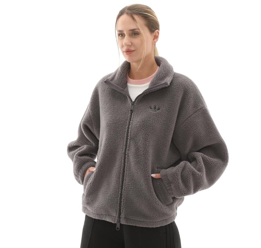 adidas Ess Teddy Jkt Kadın Ceket Mor adidas Ess Teddy Jkt Kadın Ceket Mor