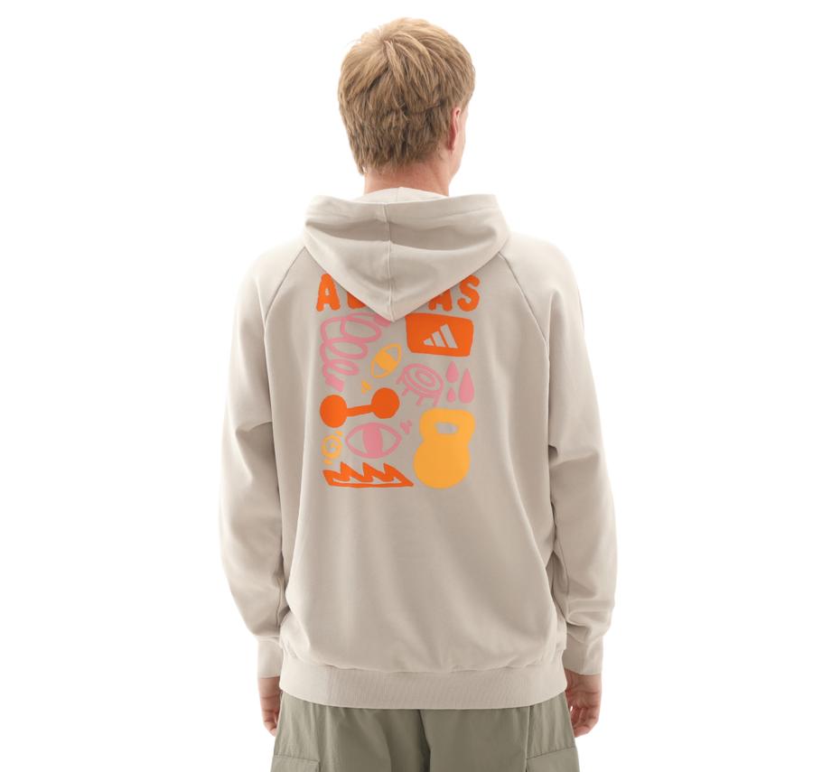 adidas Gfx Hoodıe Erkek Sweatshirt Bej adidas Gfx Hoodıe Erkek Sweatshirt Bej