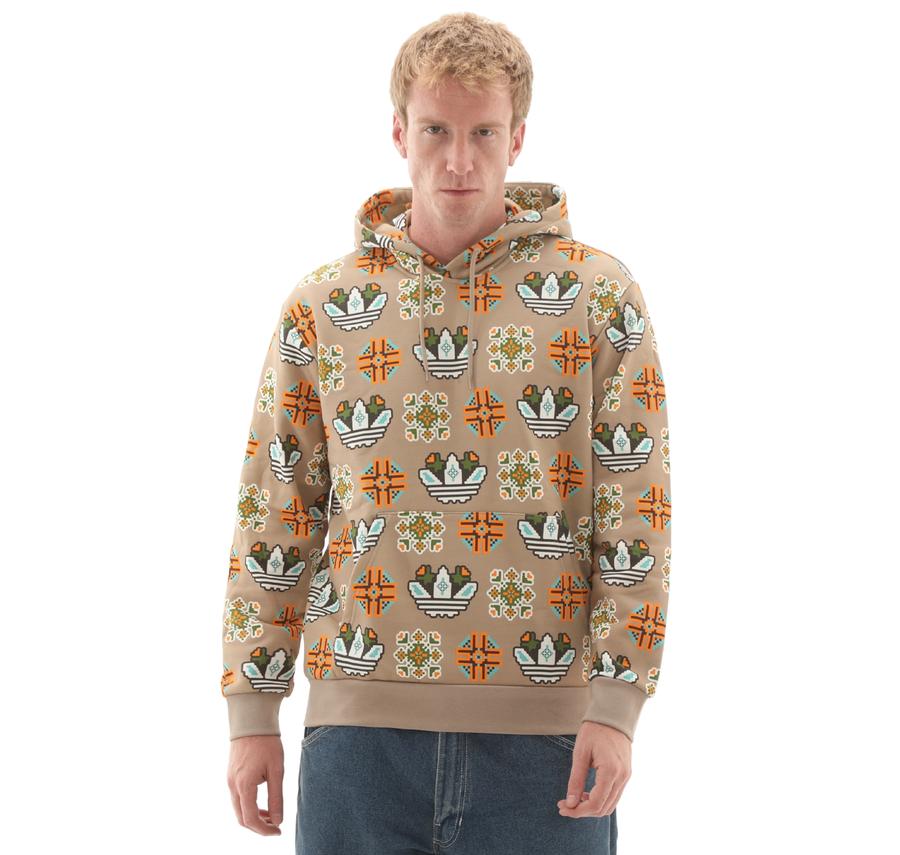 adidas Graphıc Lo Hd Erkek Sweatshirt Krem adidas Graphıc Lo Hd Erkek Sweatshirt Krem