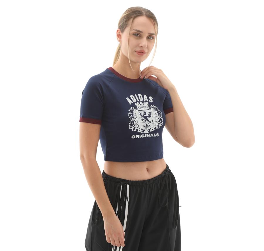 adidas Grfx Tee Kadın T-Shirt Mavi adidas Grfx Tee Kadın T-Shirt Mavi