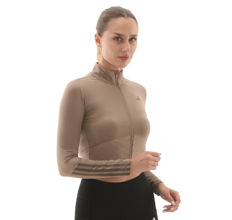 adidas Hyg Rıb Track J Kadın Ceket Krem adidas Hyg Rıb Track J Kadın Ceket Krem