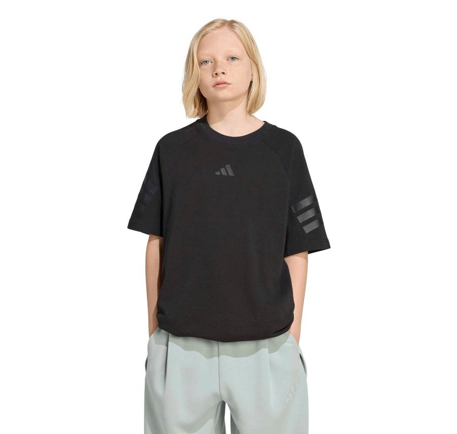 adidas J Fı 3S Tee Çocuk T-Shirt Siyah adidas J Fı 3S Tee Çocuk T-Shirt Siyah