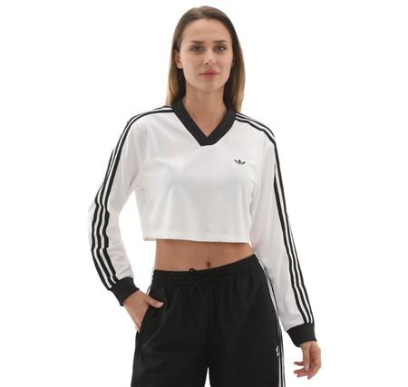 adidas Jacquard Ls Top Kadın Sweatshirt Beyaz adidas Jacquard Ls Top Kadın Sweatshirt Beyaz